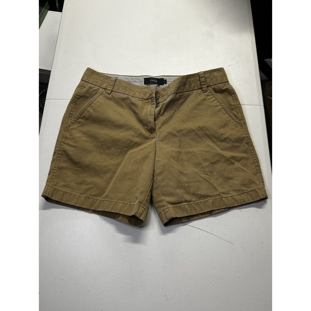 J.CREW Women's Khaki Chino Shorts Size 6 100% Cotton Pockets Tan Summer Casual